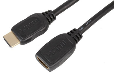 PRO SIGNAL 4K HDMI Extension Lead, Male to Female, Gold Plated Connectors, 3m