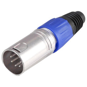 PRO SIGNAL - 5 Pole XLR Plug, Blue