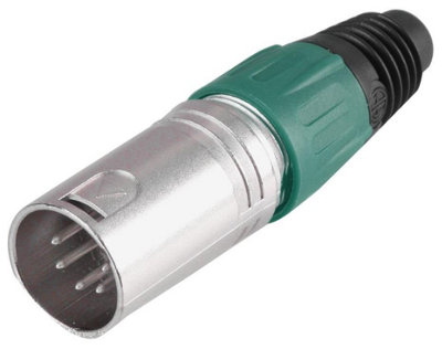 PRO SIGNAL - 5 Pole XLR Plug, Green
