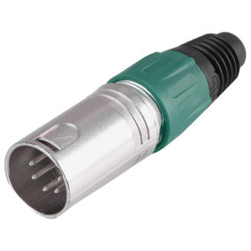 PRO SIGNAL - 5 Pole XLR Plug, Green