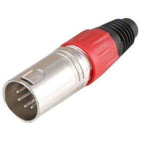 PRO SIGNAL - 5 Pole XLR Plug, Red