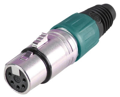 PRO SIGNAL - 5 Pole XLR Socket, Green