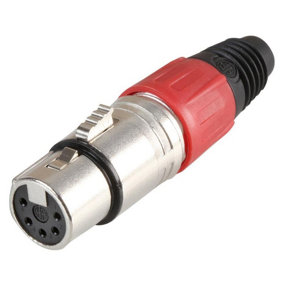 PRO SIGNAL - 5 Pole XLR Socket, Red