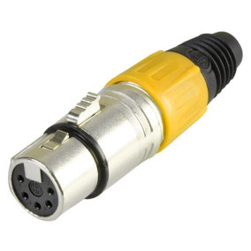 PRO SIGNAL - 5 Pole XLR Socket, Yellow