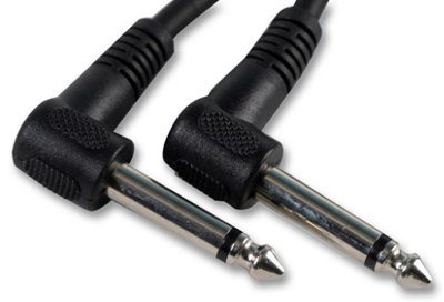 PRO SIGNAL 6.35mm (1/4") Right Angled Mono Jack to Right Angled Jack Lead, 3m