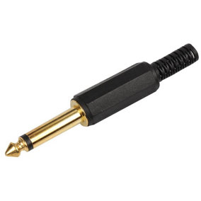 PRO SIGNAL - 6.35mm Mono Jack Plug, Gold, 2-Pole