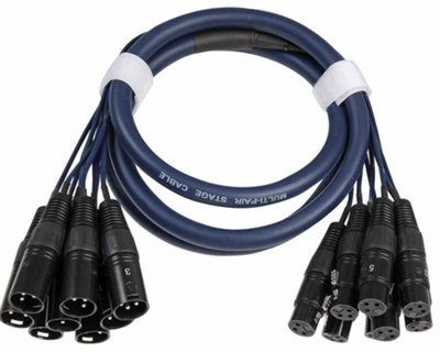 PRO SIGNAL - 8 Way XLR Male to Female Loom, 1.8m