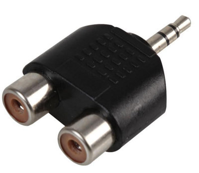 PRO SIGNAL - Adaptor, 2x Phono Socket to 3.5mm Plug