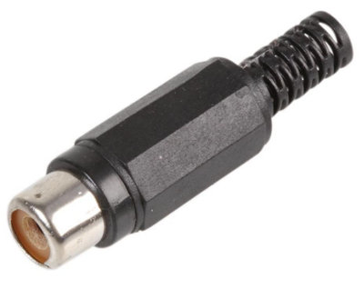 PRO SIGNAL - Black Inline Phono Socket