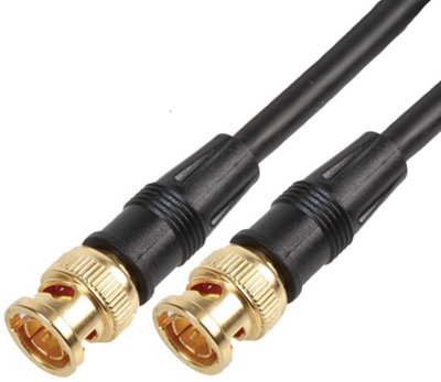 PRO SIGNAL - BNC Male to BNC Male RG59/U Coaxial Lead, 2m 75 Ohm Gold