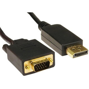 PRO SIGNAL - DisplayPort Male to VGA Male Lead, 2m Black
