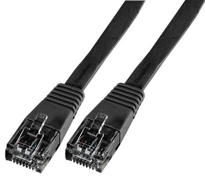 PRO SIGNAL - Flat Cat5e LSOH Ethernet Patch Lead, 1.5m Black
