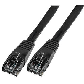 PRO SIGNAL - Flat Cat5e LSOH Ethernet Patch Lead, 1.5m Black