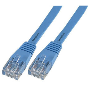 PRO SIGNAL - Flat Cat5e LSOH Ethernet Patch Lead, 1m Blue