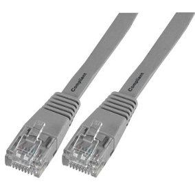 PRO SIGNAL - Flat Cat5e LSOH Ethernet Patch Lead, 5m Grey