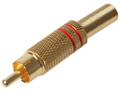 PRO SIGNAL - Gold Phono Plug, Red