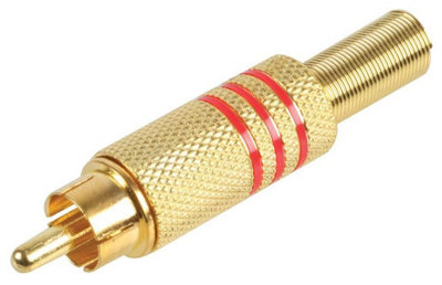 PRO SIGNAL - Gold Phono Plug, Red