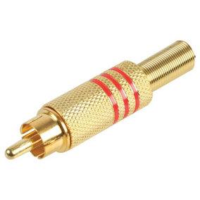 PRO SIGNAL - Gold Phono Plug, Red