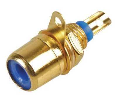 PRO SIGNAL - Gold Plated RCA Phono Sockets, Blue, Pack of 10