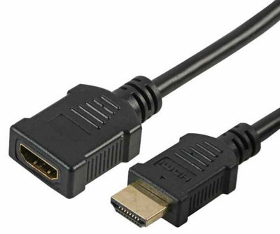 PRO SIGNAL - HDMI Male to Female Lead with Gold Plated Connectors, 2m