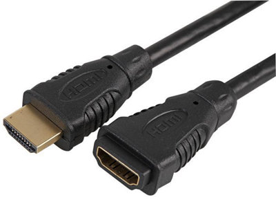 PRO SIGNAL - HDMI Male to Female Lead with Gold Plated Connectors, 3m