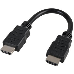 PRO SIGNAL - High Speed 4K UHD HDMI Lead, Male to Male, 0.3m Black