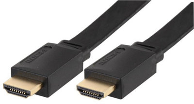 PRO SIGNAL High Speed 4K UHD HDMI Lead Male to Male, Flat Cable, Black 3m Price Comparisons | Compare The Build