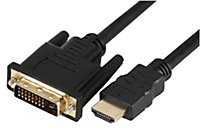 PRO SIGNAL High Speed HDMI Lead Male to DVI-D Male Gold Plated Connectors 1.8m