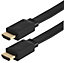 PRO SIGNAL High Speed HDMI Lead, Male to Male, Flat Cable, Gold Plated, 1m Black