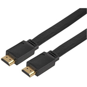 PRO SIGNAL High Speed HDMI Lead Male to Male Low Profile Gold Plated 10m Black