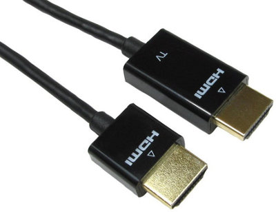 PRO SIGNAL High Speed HDMI Lead Male to Male Super Slim Profile Gold Plated 1m