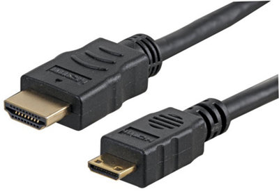 PRO SIGNAL High Speed HDMI Lead, Male to Mini C Male, Gold Contacts, 1m Black
