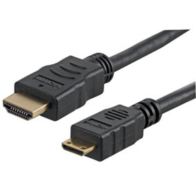 PRO SIGNAL High Speed HDMI Lead, Male to Mini C Male, Gold Contacts, 1m Black