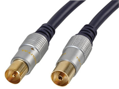 PRO SIGNAL - HQ Fly Lead Coaxial Male to Female, 1m Blue
