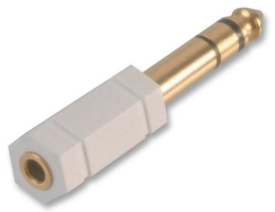 PRO SIGNAL - Jack Adaptor, 3.5mm to 6.35mm, Stereo, White