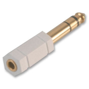 PRO SIGNAL - Jack Adaptor, 3.5mm to 6.35mm, Stereo, White