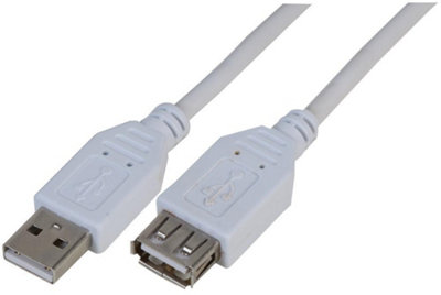 PRO SIGNAL - Lead, USB2.0 A Male to A Female, White 3m