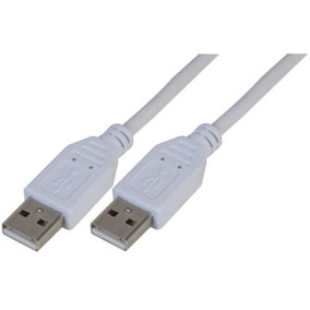 PRO SIGNAL - Lead, USB2.0 A Male to A Male, White 1m