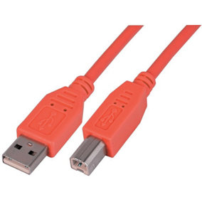 PRO SIGNAL - Lead, USB2.0 A Male to B Male, Red 1m