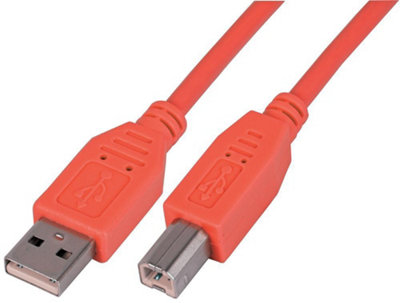 PRO SIGNAL - Lead, USB2.0 A Male to B Male, Red 2m