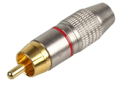PRO SIGNAL - Metal RCA Phono Plug, Red