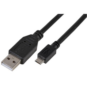 PRO SIGNAL - Micro B Plug to A Plug USB 2.0 Cable, 2m Black