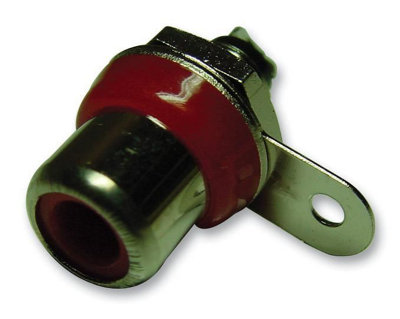 PRO SIGNAL - Phono Socket, Red / Nickel