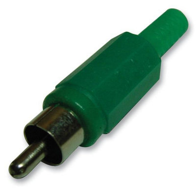 PRO SIGNAL - Plug, Phono, Green, 10 Pack