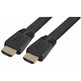 PRO SIGNAL Premium High Speed HDMI Lead Male to Male Low Profile, 1m Black