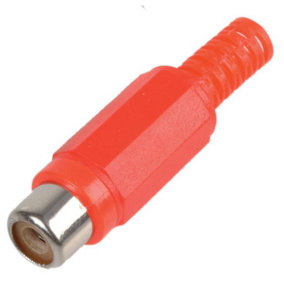 PRO SIGNAL - Red Inline Phono Socket