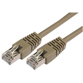 PRO SIGNAL - RJ45 Male to Male Cat5e STP Ethernet Patch Lead, 10m Grey