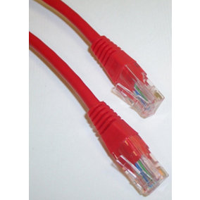 PRO SIGNAL - RJ45 Male to Male Cat5e UTP Ethernet Patch Lead, 25m Red