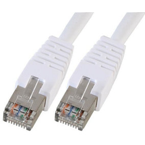 PRO SIGNAL - RJ45 to RJ45 Cat5e S/FTP Ethernet Patch Lead 0.5m White