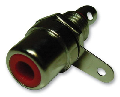 PRO SIGNAL - Socket, Phono, Chassis, Red, 10 Pack